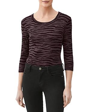 Michael Stars Ari Printed Three Quarter Sleeve Tee