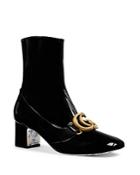 Gucci Women's Victoire Patent Leather Double G Booties