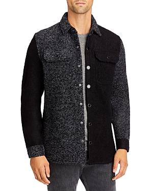 Karl Lagerfeld Paris Color Blocked Snap Front Shirt