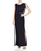 Laundry By Shelli Segal Chiffon Overlay Gown