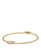 David Yurman Cable Collectibles Pave Charm Bracelet With Diamonds In Gold