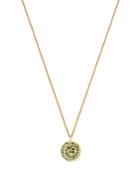 Shebee 14k Yellow Gold Tsavorite & Green Sapphire Spiral Pendant Necklace, 16