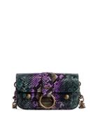 Zadig & Voltaire Kate Wild Embossed Leather Wallet On A Chain