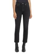 Agolde Riley High Rise Cropped Straight Leg Jeans In Panoramic