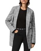 Allsaints Astrid Plaid Double Breasted Blazer