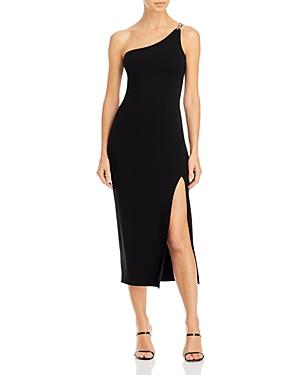 Fore One Shoulder Chain Strap Midi Dress