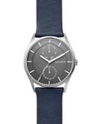Skagen Blue Leather Strap Holst Watch, 40mm