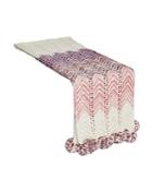 Bcbgmaxazria Chevron Pom-pom Scarf