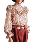 Ted Baker Adomas Sequined Ruffled Blouse