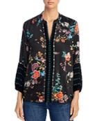 Johnny Was Paris Effortless Embroidered Peasant Blouse