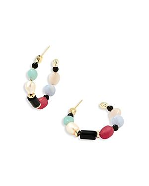 Kendra Scott Willa Mixed Gemstone Beaded Hoop Earrings