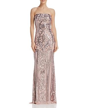 Aqua Strapless Sequined Gown - 100% Exclusive