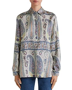 Etro Paisley Print Silk Shirt