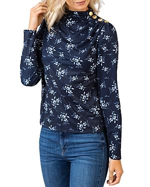 Belldini Floral Mock Neck Top