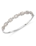 Bloomindale's Diamond Round & Baguette Bangle Bracelet In 14k White Gold, 1.0 Ct. T.w. - 100% Exclusive