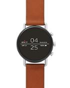 Skagen Falster 2 Brown Leather Strap Smartwatch, 40mm