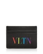 Valentino Rainbow Logo Small Leather Card Case
