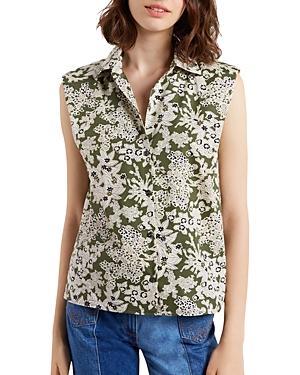 Gerard Darel Carmel Printed Cotton Top