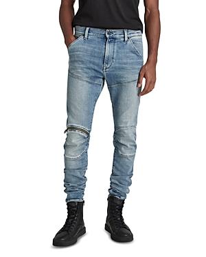 G-star Raw 5620 3d Zip Knee Skinny Fit Jeans In Light Indigo
