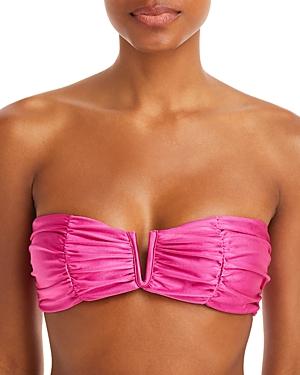 Pq Swim Ruched V-wire Bandeau Bikini Top