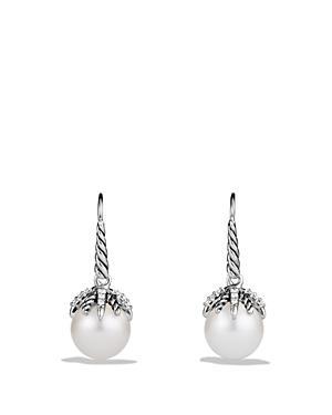 David Yurman Starburst Earrings With Pearls & Diamonds