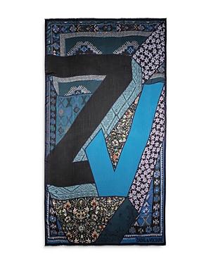 Zadig & Voltaire Maxy Patchwork Logo Print Scarf