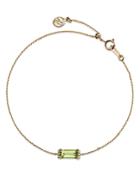 Bloomingdale's Peridot & Diamond Accent Chain Bracelet In 14k Yellow Gold - 100% Exclusive