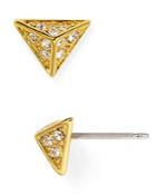 House Of Harlow 1960 Pave Triangle Stud Earrings