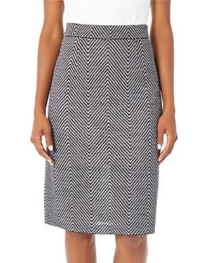 Misook Herringbone Knit Slim Skirt