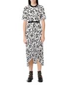 Maje Rosyla Abstract-print Midi Dress