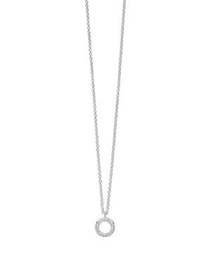 Ippolita Sterling Silver Stardust Diamond Circle Pendant Necklace, 16-18