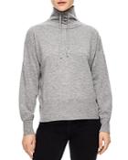 Sandro Tom Lace-up Turtleneck Sweater
