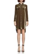 Bcbgmaxazria Abee Velvet Shirt Dress