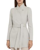 Reiss Clarence Belted Satin Jacket