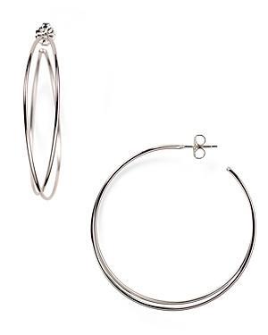 Sterling Silver Crossover Hoop Earrings - 100% Exclusive
