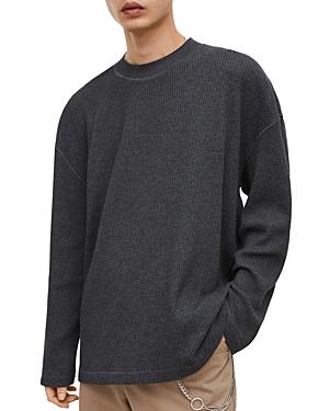 Allsaints Elias Waffle Knit Long Sleeve Crew Sweater