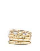 David Yurman Stax Color Ring With Diamonds In 18k Gold