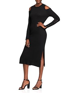Current/elliott The Going Steady Cold-shoulder Rib-knit Dress