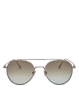 Tom Ford Unisex Brow Bar Round Sunglasses, 52mm