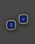 Lagos Sterling Silver Maya Lapis Doublet Square Earrings