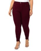 Liverpool Los Angeles Plus Gia Glider Skinny Ankle Jeans In Ruby Port