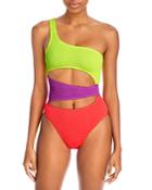 Bound By Bond-eye Rico Color Blocked Cutout One Piece Swimsuit