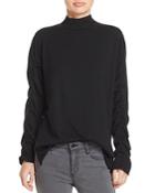 Michelle By Comune Princeton Ruched Turtleneck Top