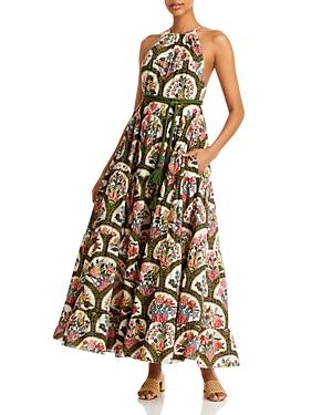 Rhode Julia Cotton Halter Maxi Dress