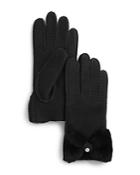 Ugg Shorty Bow Detail Shearling Gloves