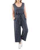 B Collection By Bobeau Curvy Devin Ribbed Space-dye Jumpsuit