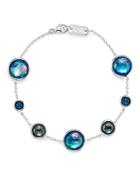 Ippolita Sterling Silver Lollipop Lapis Triplet, London Blue Topaz & Hematite Bracelet In Eclipse