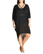 City Chic Strap Detail Dress Cover-up