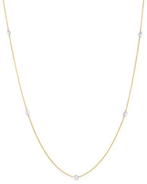 Aerodiamonds 18k Yellow Gold Orbit Diamond Five Stone Station Necklace, 18