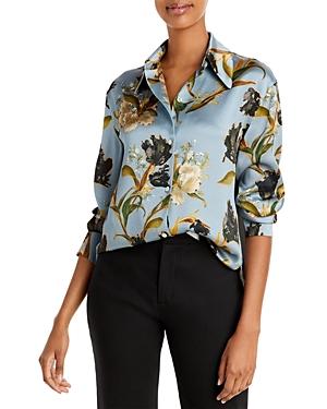 Vince Nouveau Silk Floral Print Shirt